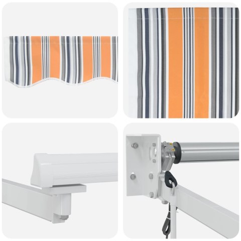 Markiza elektryczna z Niebieski i Pomarańczowy 3,5 x 2,5 m