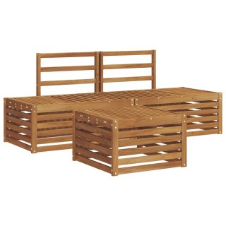 Zestaw sof na zewnątrz 3 Sztuka Naturalny Lite Drewno Akacji