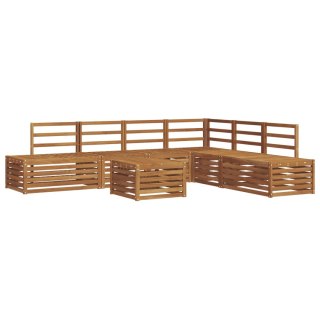 Zestaw sof na zewnątrz 7 Sztuka Naturalny Lite Drewno Akacji