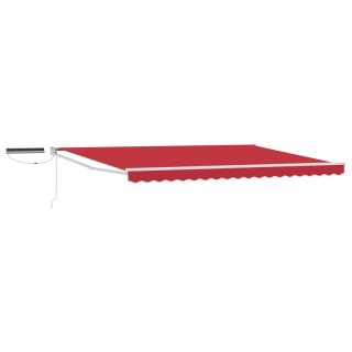 Markiza elektryczna Czerwony 4 × 3 m Aluminium