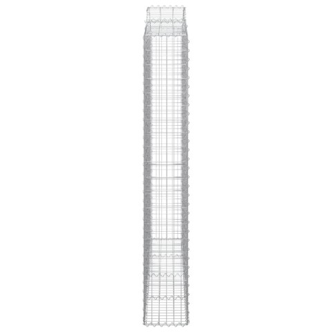 Kosze gabionowe, 4 szt, 200x30x200/220 cm, galwanizowane żelazo