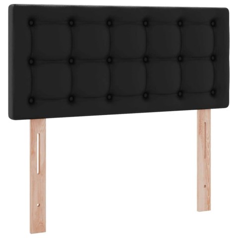 Łóżko z miejscem na przechowywanie i LED Czarny 90 x 200 cm