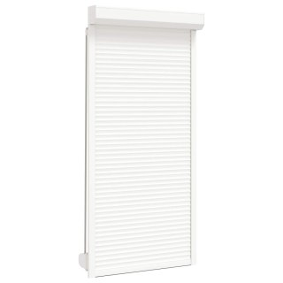 Roleta Biały 100 x 210 cm Aluminium i poliuretan