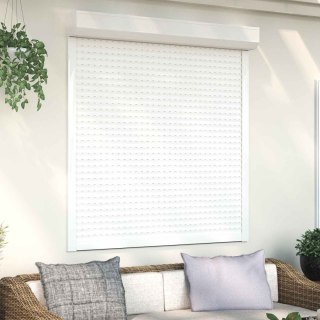 Roleta Biały 130 x 140 cm Aluminium i poliuretan
