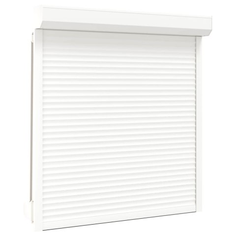 Roleta Biały 130 x 140 cm Aluminium i poliuretan