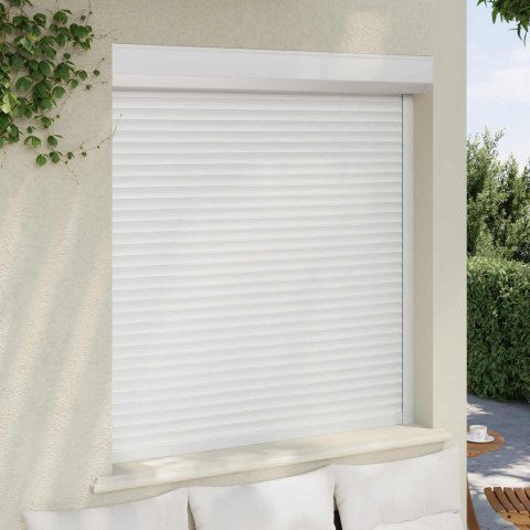 Roleta Biały 130 x 140 cm Aluminium i poliuretan