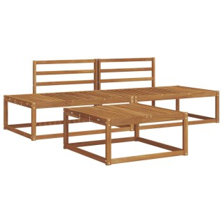 Zestaw sof na zewnątrz 3 Sztuka Naturalny Lite Drewno Akacji