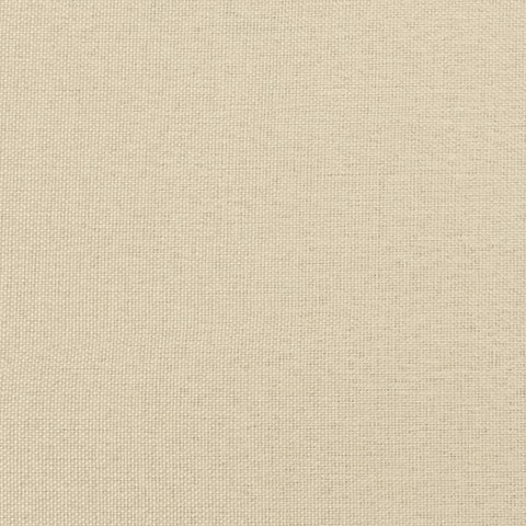 Łóżko kontynentalne z materacem, kremowe, tkanina, 100x200 cm