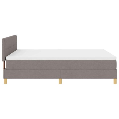 Łóżko z sprężyną LED z LED Ciemnoszary 140 x 200 cm tkanina