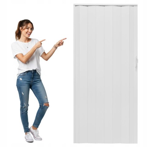 Drzwi harmonijkowe 001P-014-100 biały mat 100 cm