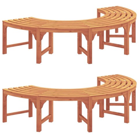 Ławka Drzewna 2 pcs Naturalny 160 x 80 x 45cm