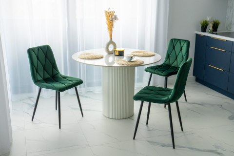 Krzesło welurowe MADISON VELVET ciemnozielone