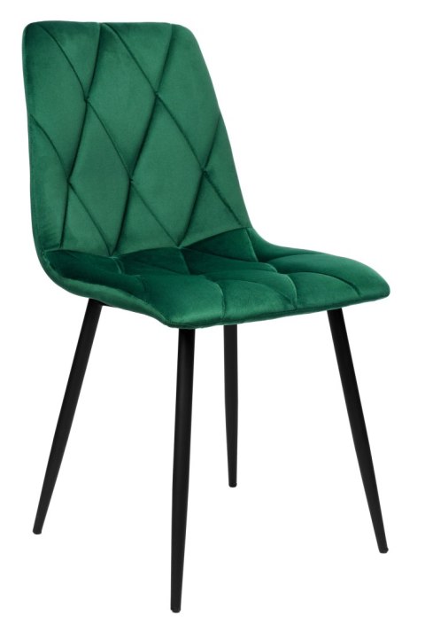 Krzesło welurowe MADISON VELVET ciemnozielone