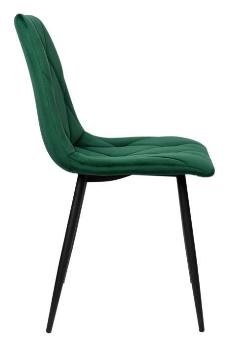 Krzesło welurowe MADISON VELVET ciemnozielone