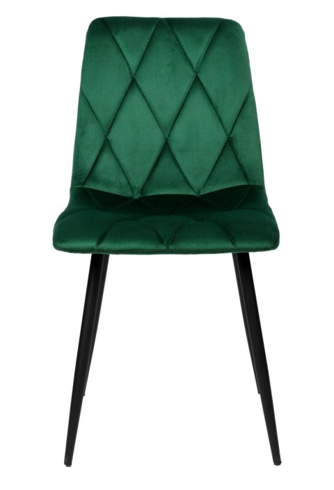Krzesło welurowe MADISON VELVET ciemnozielone