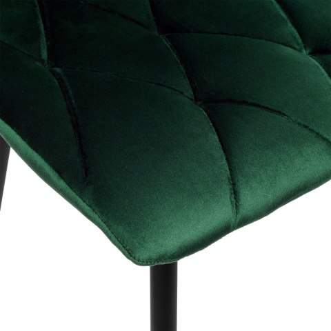 Krzesło welurowe MADISON VELVET ciemnozielone