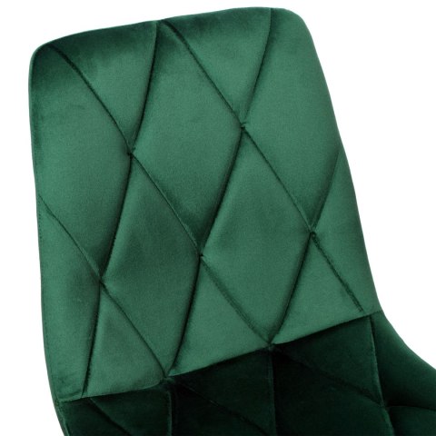 Krzesło welurowe MADISON VELVET ciemnozielone