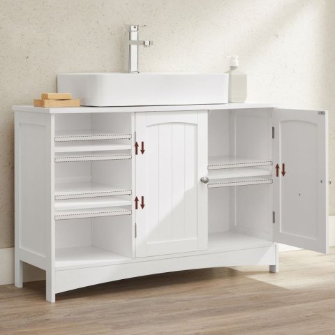 Szafka łazienkowa pod umywalkę biała MDF 90x30x60 cm