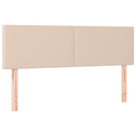 Łóżko kontynentalne, materac i LED cappuccino 140x200 cm