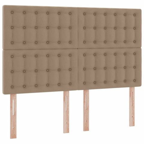 Łóżko z miejscem na przechowywanie i LED Kawowy 140 x 200 cm