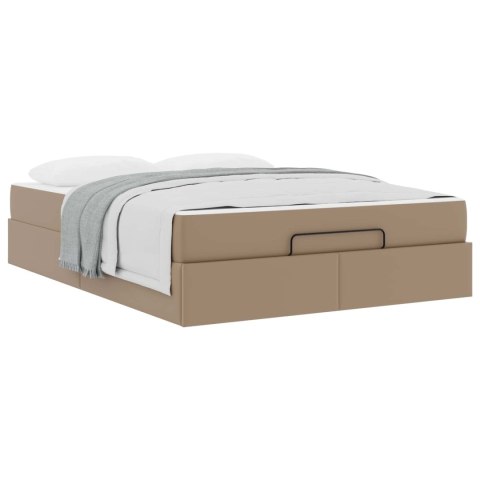 Rama łóżka z materacem z materacem 2 pcs Brązowy PVC