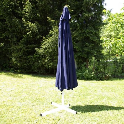 Parasol ogrodowy Garth niebieski z korbką 4 m