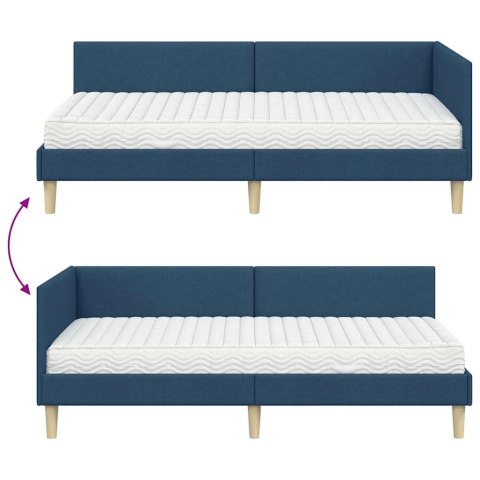 Rama Łóżka Narożnego z Materacem Inny 2 pcs Niebieski tkanina