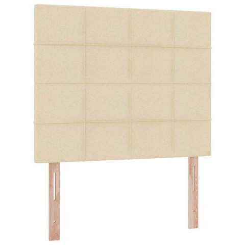 Łóżko z miejscem na przechowywanie i LED Kremowy 120 x 190 cm
