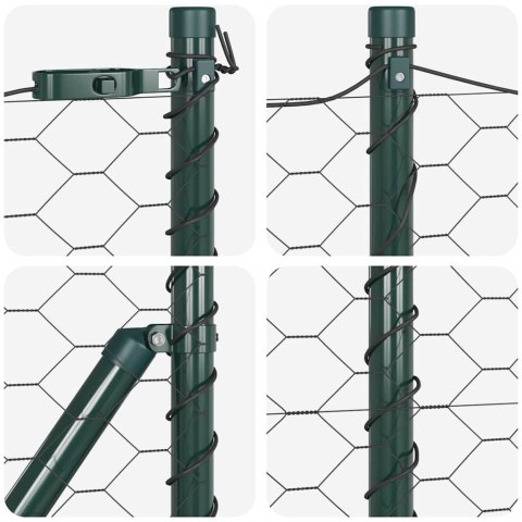 Słupek ogrodzeniowy. Szary 100 x 0,6 m (mesh 50 mm) Stal i PVC