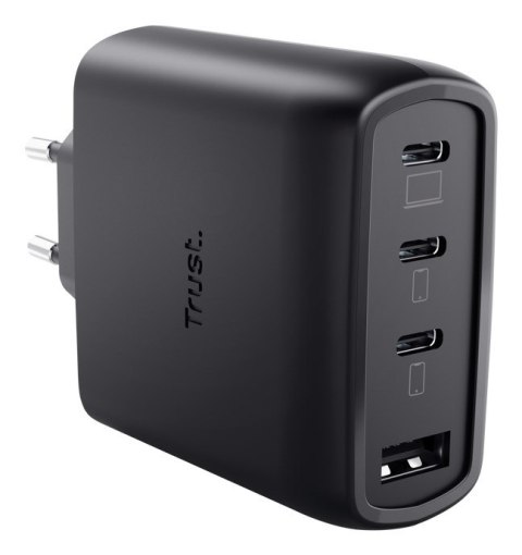 Ładowarka TRUST czarna MAXO GaN 65W 3xC 1xA