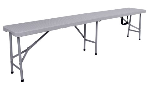 Składana ławka cateringowa RATTAN 180 cm szara