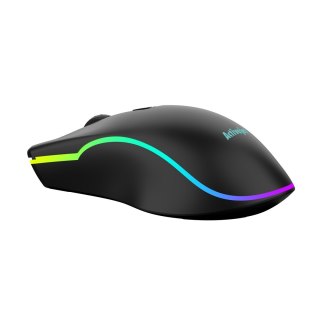 Activejet mysz przewodowa podgrzewana USB AMY-W390. Ma 3 temperatury 30 stopni podświetlenie na żółto, 35 stopni podświetlenie n