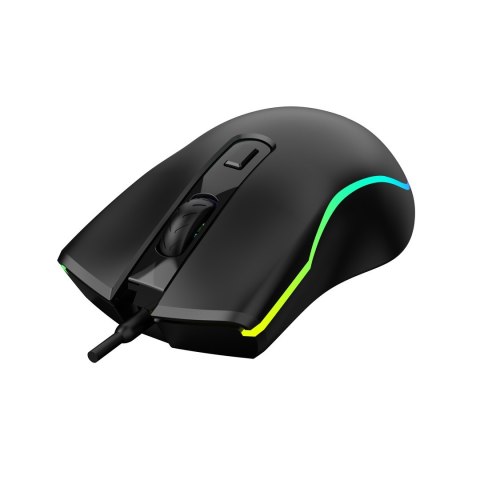 Activejet mysz przewodowa podgrzewana USB AMY-W390. Ma 3 temperatury 30 stopni podświetlenie na żółto, 35 stopni podświetlenie n
