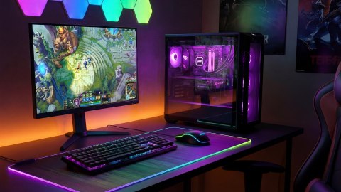 Activejet mysz przewodowa podgrzewana USB AMY-W390. Ma 3 temperatury 30 stopni podświetlenie na żółto, 35 stopni podświetlenie n