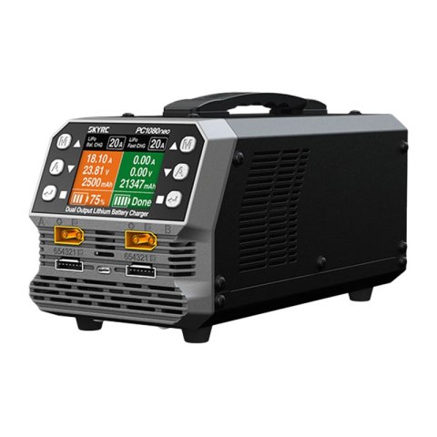 Dwukanałowa ładowarka akumulatorów litowych SkyRC PC1080neo
