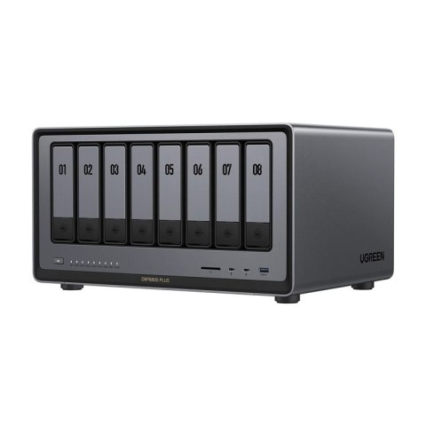Serwer plików NAS Ugreen DXP8800 Plus, 8-dyskowy, Intel i5-1235U, 8GB DDR5, 2x 10GbE, 8K HDMI, SD 4.0