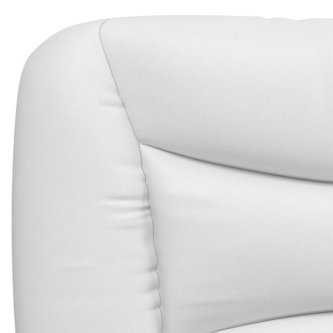 Rama łóżka bez materaca, Hvar, biała, 200x200 cm, sztuczna skóra
