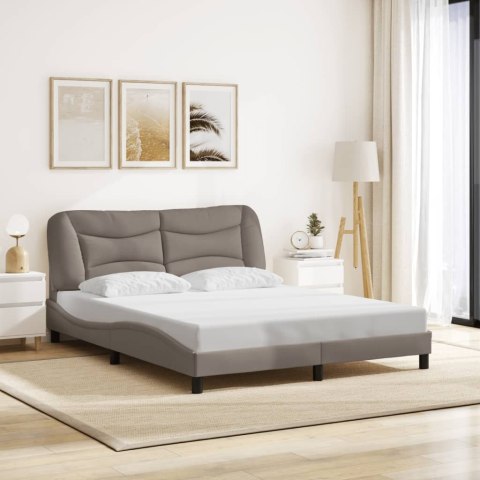 Rama łóżka z LED bez materaca Hvar Taupe 160x200 cm Tkanina