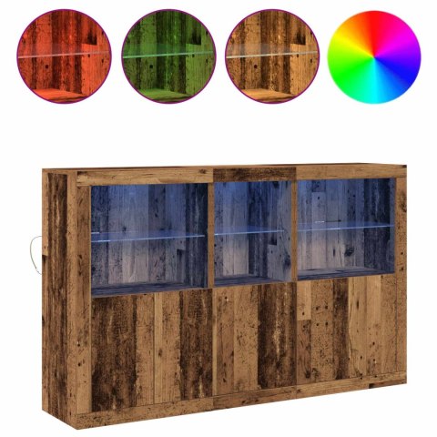Komoda LED Ze LED Lights Stare drewno 162 x 37 x 100 cm