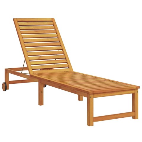 Leżak 3 pcs Brązowy Lite Drewno Akacji