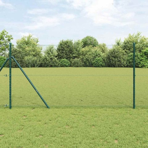 Słupek ogrodzeniowy. Szary 50 x 1,4 m (siatka 13 mm) Stal i PVC