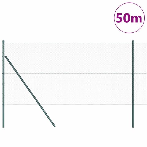 Słupek ogrodzeniowy. Szary 50 x 1,4 m (siatka 13 mm) Stal i PVC