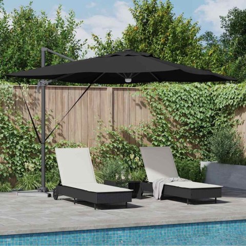 Parasol Roma Czarny 286 x 284 x 270 cm Aluminium i Poliester