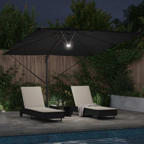 Parasol Roma Czarny 286 x 284 x 270 cm Aluminium i Poliester