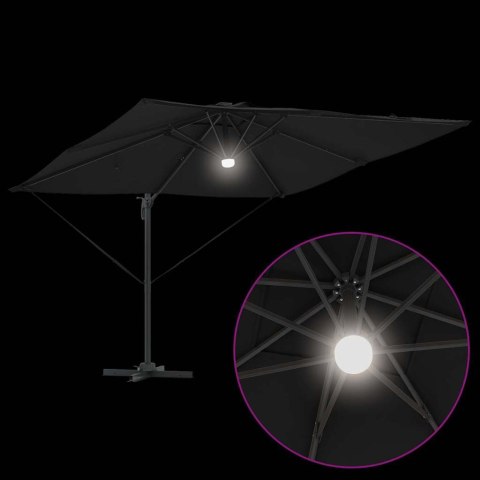 Parasol Roma Czarny 286 x 284 x 270 cm Aluminium i Poliester
