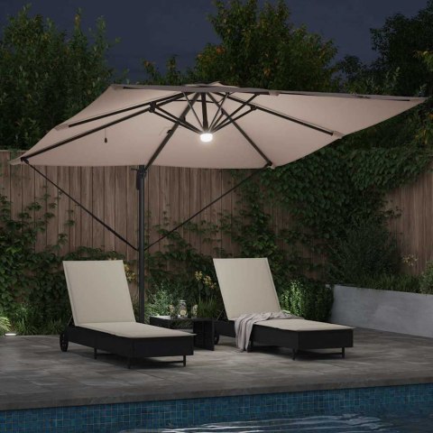 Parasol Roma Ze LED Lights Ciemnoszary 286 x 284 x 270 cm