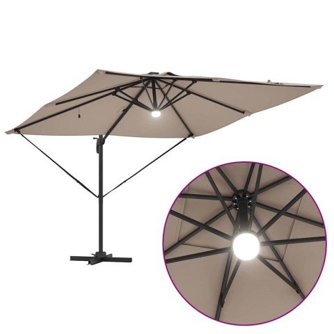 Parasol Roma Ze LED Lights Ciemnoszary 286 x 284 x 270 cm