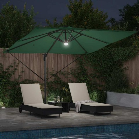 Parasol Roma Zielony 286 x 284 x 270 cm Aluminium i Poliester