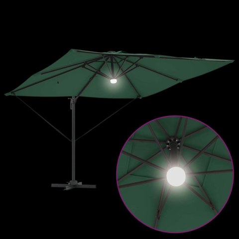 Parasol Roma Zielony 286 x 284 x 270 cm Aluminium i Poliester