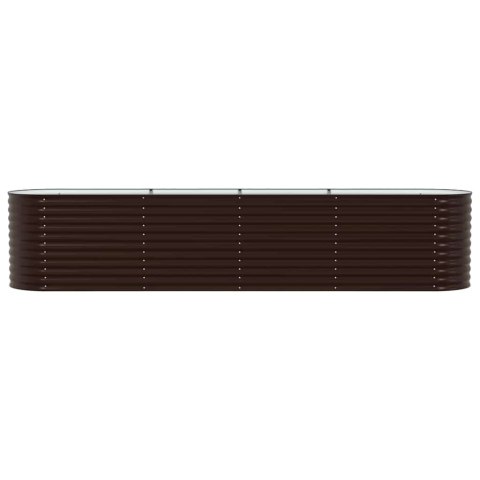 Podniesiony grządka Brązowy 400 x 80 x 81 cm Stal